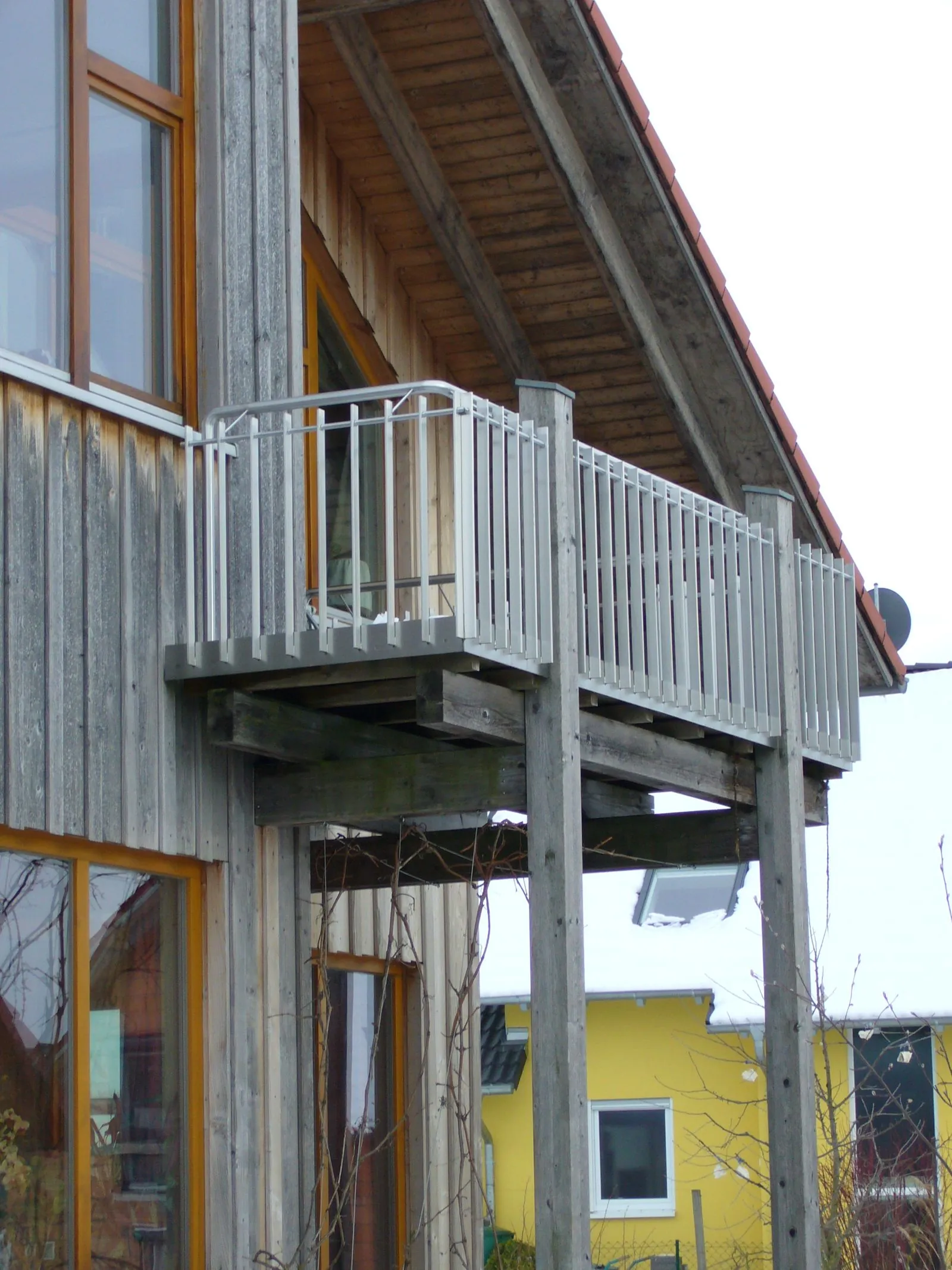 Holzhaus in Holz-Skelettbauweise bei Biberach